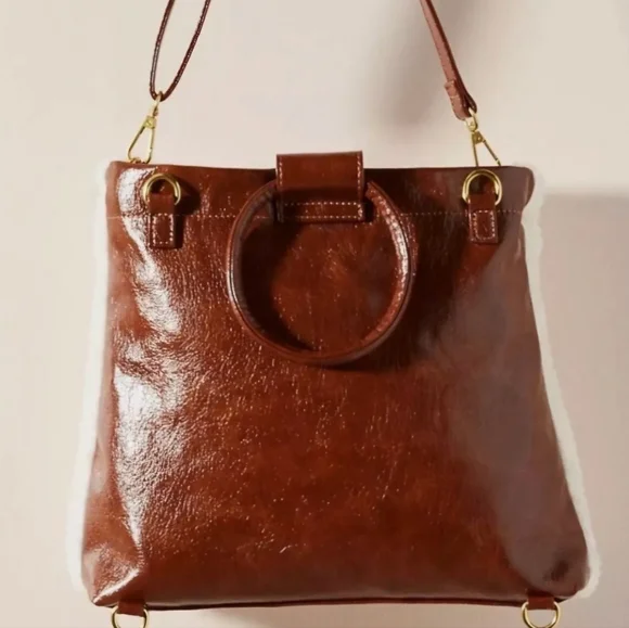 Anthropologie Cream and Brown Tote Bag - Picture 5 of 7